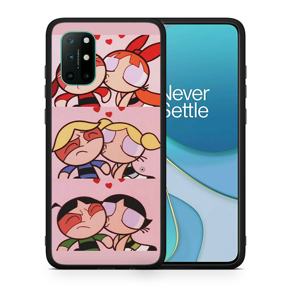 Θήκη Αγίου Βαλεντίνου OnePlus 8T Puff Love από τη Smartfits με σχέδιο στο πίσω μέρος και μαύρο περίβλημα | OnePlus 8T Puff Love case with colorful back and black bezels