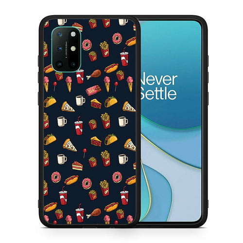 Θήκη OnePlus 8T Hungry Random από τη Smartfits με σχέδιο στο πίσω μέρος και μαύρο περίβλημα | OnePlus 8T Hungry Random case with colorful back and black bezels