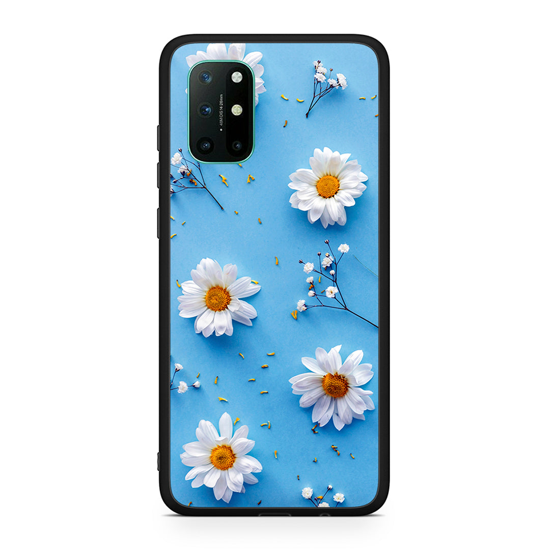 OnePlus 8T Real Daisies θήκη από τη Smartfits με σχέδιο στο πίσω μέρος και μαύρο περίβλημα | Smartphone case with colorful back and black bezels by Smartfits