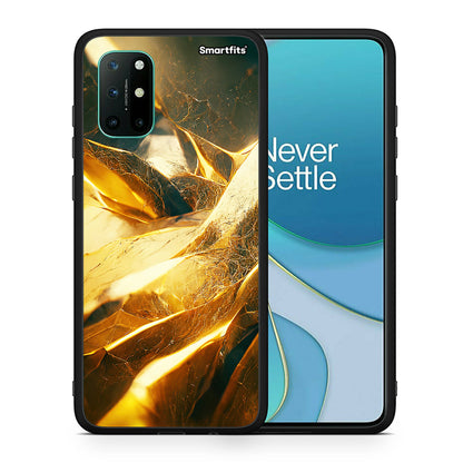 Θήκη OnePlus 8T Real Gold από τη Smartfits με σχέδιο στο πίσω μέρος και μαύρο περίβλημα | OnePlus 8T Real Gold case with colorful back and black bezels
