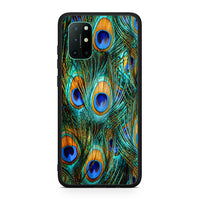 Thumbnail for OnePlus 8T Real Peacock Feathers θήκη από τη Smartfits με σχέδιο στο πίσω μέρος και μαύρο περίβλημα | Smartphone case with colorful back and black bezels by Smartfits