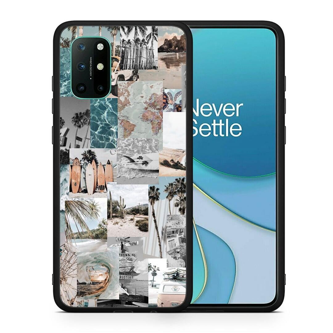 Θήκη OnePlus 8T Retro Beach Life από τη Smartfits με σχέδιο στο πίσω μέρος και μαύρο περίβλημα | OnePlus 8T Retro Beach Life case with colorful back and black bezels