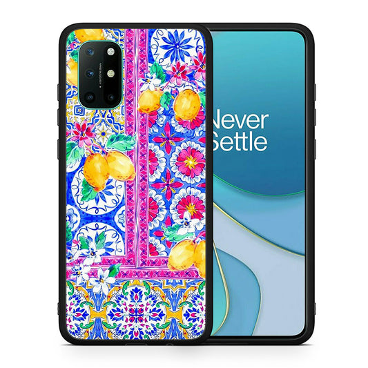 Θήκη OnePlus 8T Retro Spring από τη Smartfits με σχέδιο στο πίσω μέρος και μαύρο περίβλημα | OnePlus 8T Retro Spring case with colorful back and black bezels