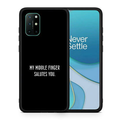 Θήκη OnePlus 8T Salute από τη Smartfits με σχέδιο στο πίσω μέρος και μαύρο περίβλημα | OnePlus 8T Salute case with colorful back and black bezels