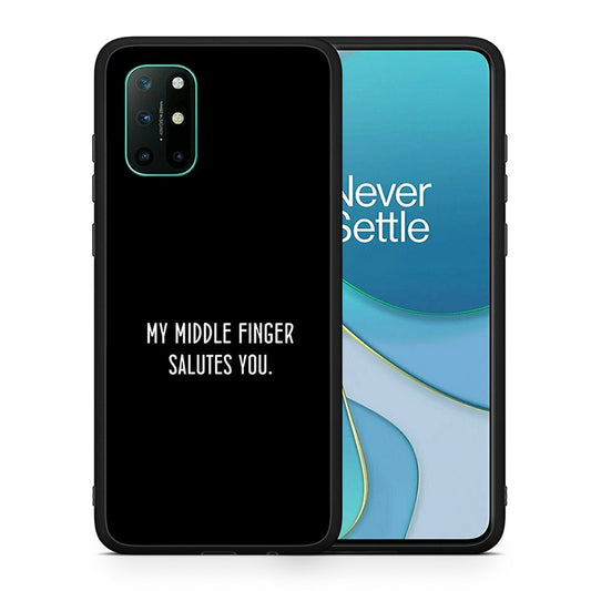 Θήκη OnePlus 8T Salute από τη Smartfits με σχέδιο στο πίσω μέρος και μαύρο περίβλημα | OnePlus 8T Salute case with colorful back and black bezels