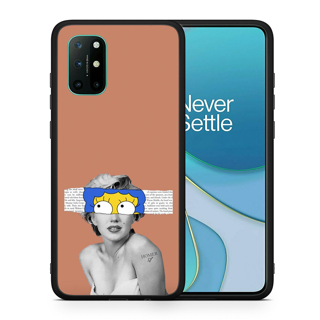 Θήκη OnePlus 8T Sim Merilyn από τη Smartfits με σχέδιο στο πίσω μέρος και μαύρο περίβλημα | OnePlus 8T Sim Merilyn case with colorful back and black bezels