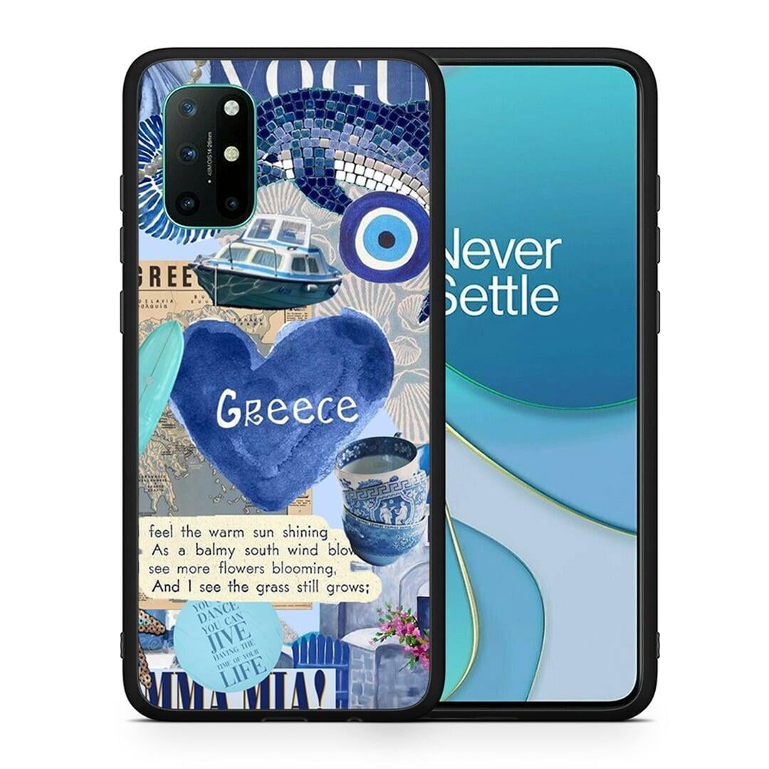 Θήκη OnePlus 8T Summer In Greece από τη Smartfits με σχέδιο στο πίσω μέρος και μαύρο περίβλημα | OnePlus 8T Summer In Greece case with colorful back and black bezels