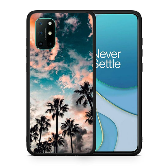 Θήκη OnePlus 8T Sky Summer από τη Smartfits με σχέδιο στο πίσω μέρος και μαύρο περίβλημα | OnePlus 8T Sky Summer case with colorful back and black bezels