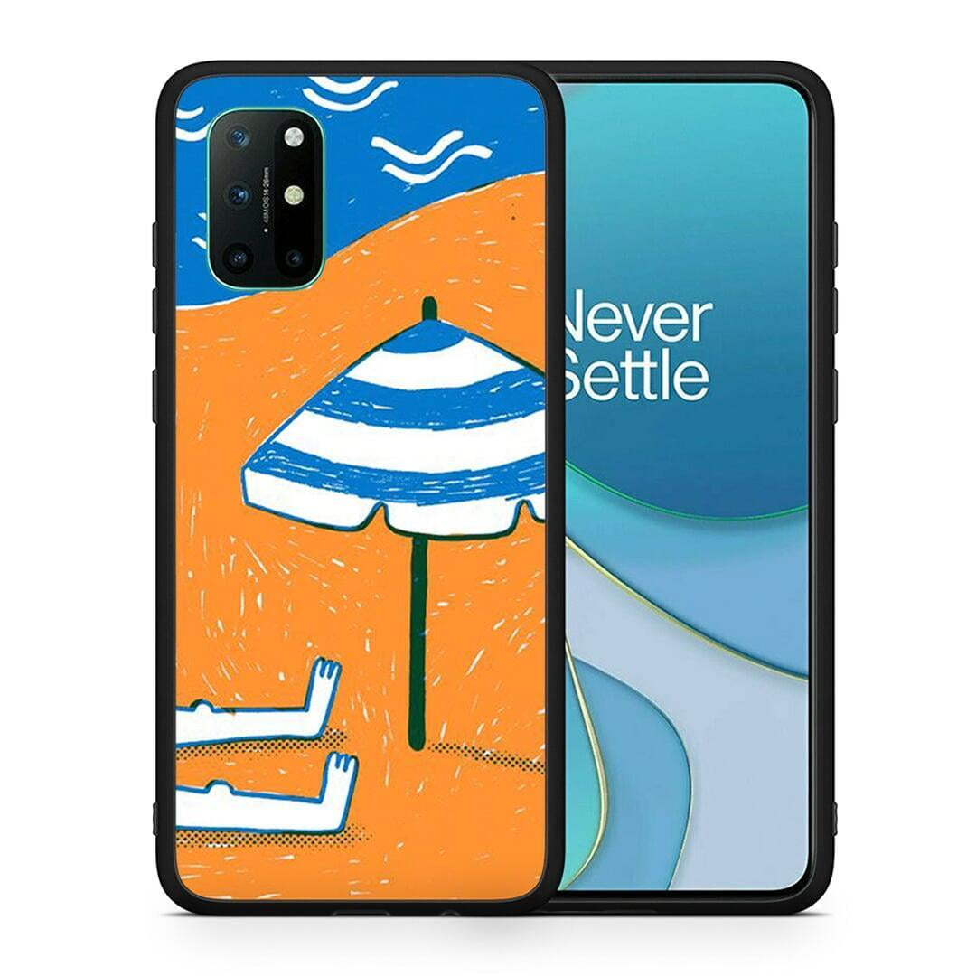 Θήκη OnePlus 8T Summering από τη Smartfits με σχέδιο στο πίσω μέρος και μαύρο περίβλημα | OnePlus 8T Summering case with colorful back and black bezels