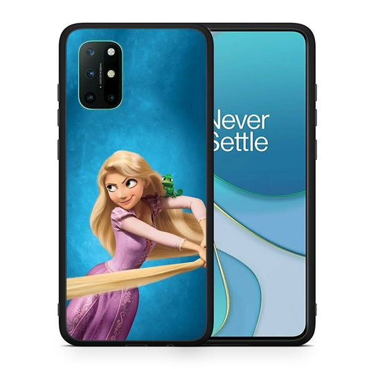 Θήκη Αγίου Βαλεντίνου OnePlus 8T Tangled 2 από τη Smartfits με σχέδιο στο πίσω μέρος και μαύρο περίβλημα | OnePlus 8T Tangled 2 case with colorful back and black bezels