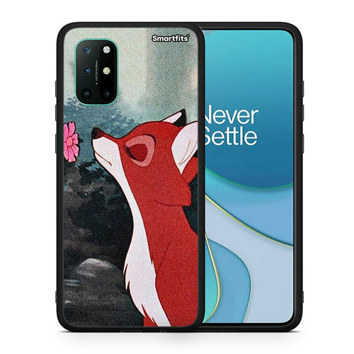 Θήκη OnePlus 8T Tod And Vixey Love 2 από τη Smartfits με σχέδιο στο πίσω μέρος και μαύρο περίβλημα | OnePlus 8T Tod And Vixey Love 2 case with colorful back and black bezels