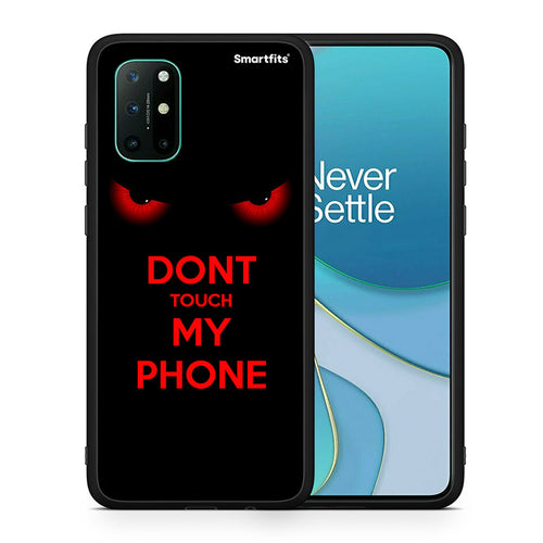 Θήκη OnePlus 8T Touch My Phone από τη Smartfits με σχέδιο στο πίσω μέρος και μαύρο περίβλημα | OnePlus 8T Touch My Phone case with colorful back and black bezels