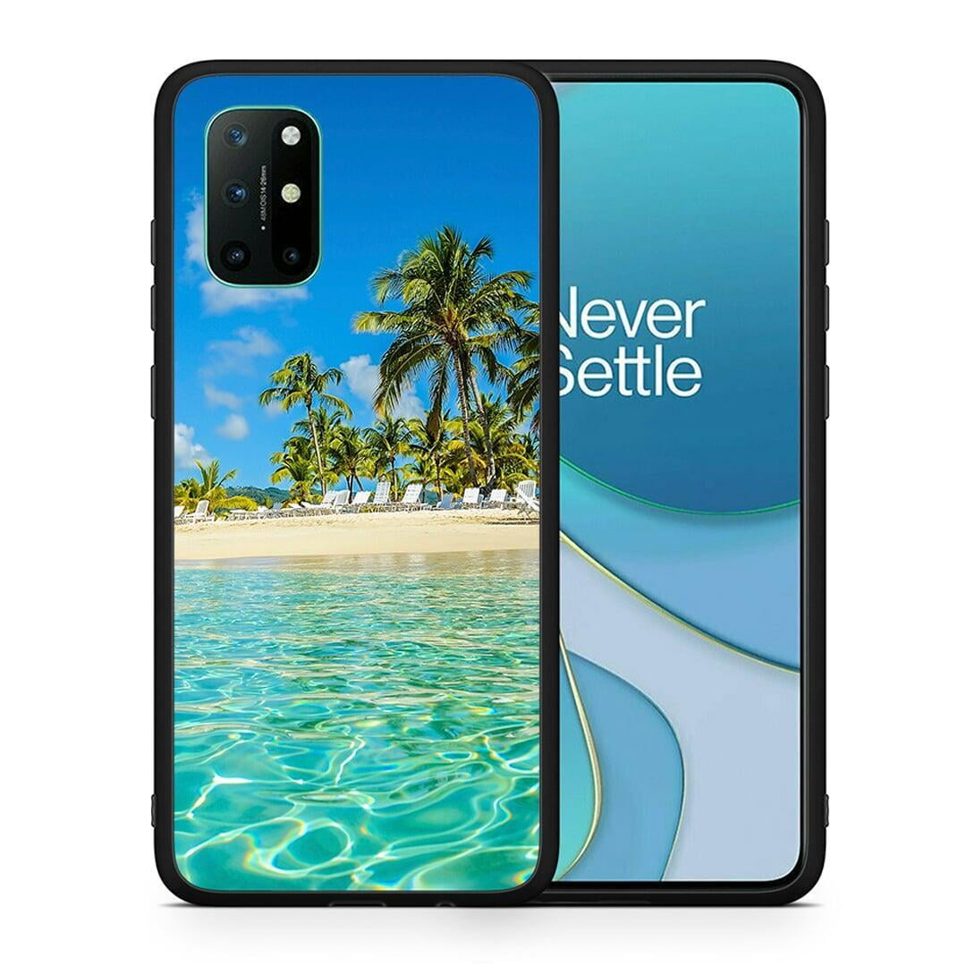 Θήκη OnePlus 8T Tropical Vibes από τη Smartfits με σχέδιο στο πίσω μέρος και μαύρο περίβλημα | OnePlus 8T Tropical Vibes case with colorful back and black bezels