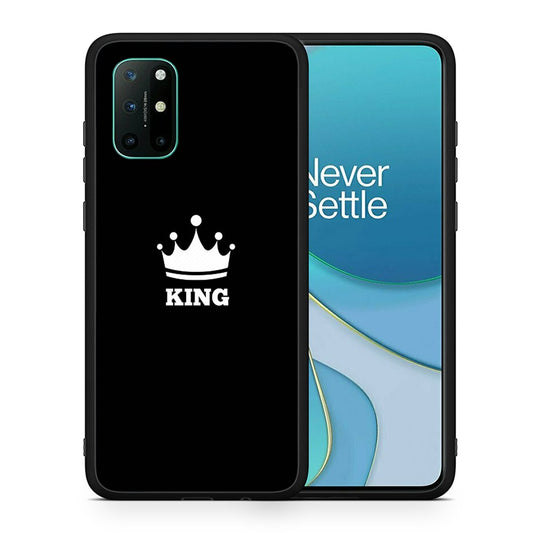Θήκη OnePlus 8T King Valentine από τη Smartfits με σχέδιο στο πίσω μέρος και μαύρο περίβλημα | OnePlus 8T King Valentine case with colorful back and black bezels