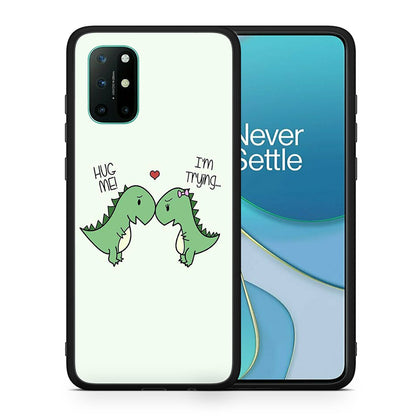 Θήκη OnePlus 8T Rex Valentine από τη Smartfits με σχέδιο στο πίσω μέρος και μαύρο περίβλημα | OnePlus 8T Rex Valentine case with colorful back and black bezels