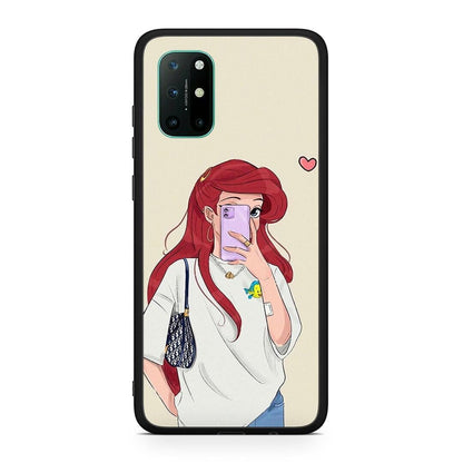 OnePlus 8T Walking Mermaid Θήκη από τη Smartfits με σχέδιο στο πίσω μέρος και μαύρο περίβλημα | Smartphone case with colorful back and black bezels by Smartfits