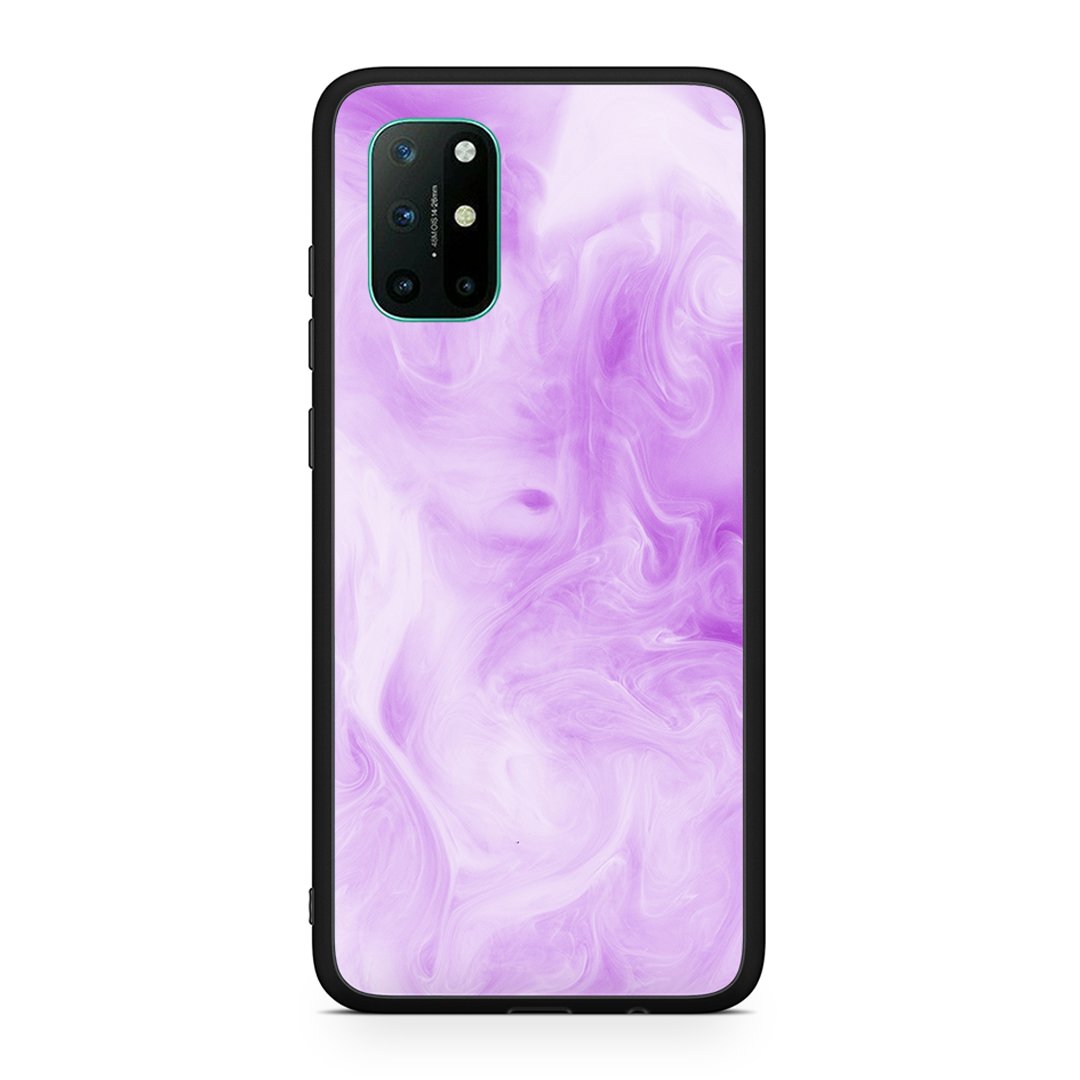 OnePlus 8T Watercolor Lavender θήκη από τη Smartfits με σχέδιο στο πίσω μέρος και μαύρο περίβλημα | Smartphone case with colorful back and black bezels by Smartfits