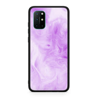 Thumbnail for OnePlus 8T Watercolor Lavender θήκη από τη Smartfits με σχέδιο στο πίσω μέρος και μαύρο περίβλημα | Smartphone case with colorful back and black bezels by Smartfits