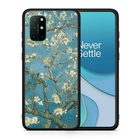 Thumbnail for Θήκη OnePlus 8T White Blossoms από τη Smartfits με σχέδιο στο πίσω μέρος και μαύρο περίβλημα | OnePlus 8T White Blossoms case with colorful back and black bezels
