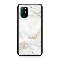 Thumbnail for OnePlus 8T White Gold Marble θήκη από τη Smartfits με σχέδιο στο πίσω μέρος και μαύρο περίβλημα | Smartphone case with colorful back and black bezels by Smartfits