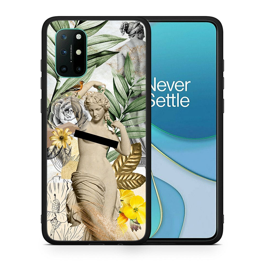 Θήκη OnePlus 8T Woman Statue από τη Smartfits με σχέδιο στο πίσω μέρος και μαύρο περίβλημα | OnePlus 8T Woman Statue case with colorful back and black bezels