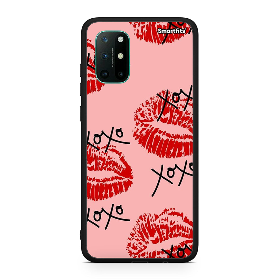 OnePlus 8T XOXO Lips θήκη από τη Smartfits με σχέδιο στο πίσω μέρος και μαύρο περίβλημα | Smartphone case with colorful back and black bezels by Smartfits