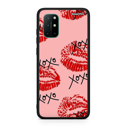 OnePlus 8T XOXO Lips θήκη από τη Smartfits με σχέδιο στο πίσω μέρος και μαύρο περίβλημα | Smartphone case with colorful back and black bezels by Smartfits
