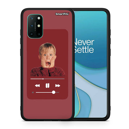 Θήκη OnePlus 8T Xmas Alone Music από τη Smartfits με σχέδιο στο πίσω μέρος και μαύρο περίβλημα | OnePlus 8T Xmas Alone Music case with colorful back and black bezels