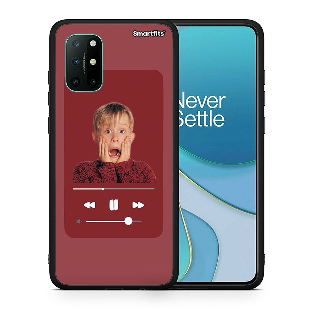 Θήκη OnePlus 8T Xmas Alone Music από τη Smartfits με σχέδιο στο πίσω μέρος και μαύρο περίβλημα | OnePlus 8T Xmas Alone Music case with colorful back and black bezels