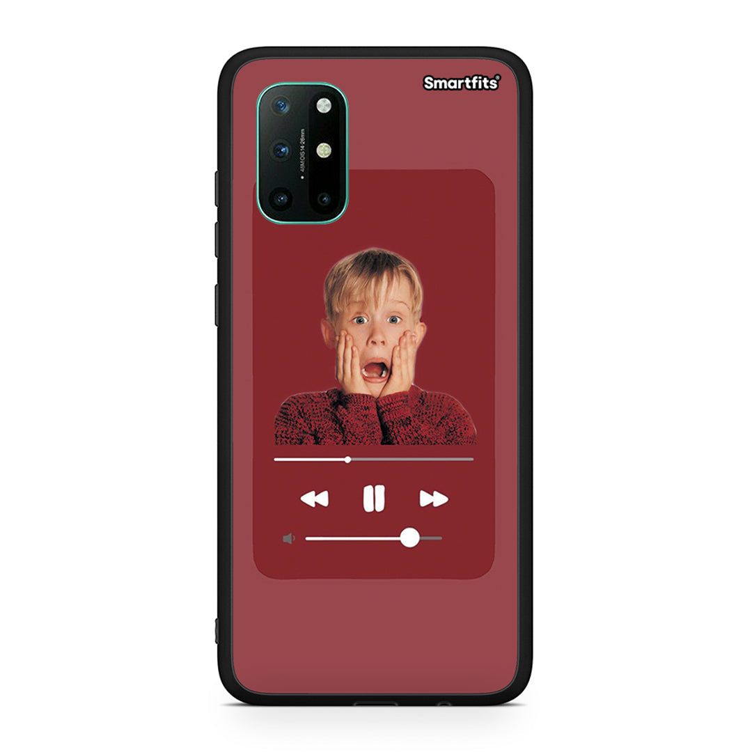 OnePlus 8T Xmas Alone Music θήκη από τη Smartfits με σχέδιο στο πίσω μέρος και μαύρο περίβλημα | Smartphone case with colorful back and black bezels by Smartfits