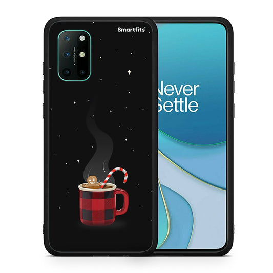 Θήκη OnePlus 8T Xmas Bathing από τη Smartfits με σχέδιο στο πίσω μέρος και μαύρο περίβλημα | OnePlus 8T Xmas Bathing case with colorful back and black bezels