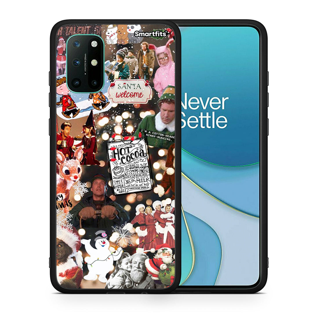 Θήκη OnePlus 8T Xmas Movies από τη Smartfits με σχέδιο στο πίσω μέρος και μαύρο περίβλημα | OnePlus 8T Xmas Movies case with colorful back and black bezels