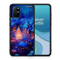 Thumbnail for Θήκη OnePlus 8T Xmas Village από τη Smartfits με σχέδιο στο πίσω μέρος και μαύρο περίβλημα | OnePlus 8T Xmas Village case with colorful back and black bezels