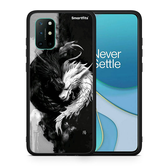 Θήκη OnePlus 8T Yin Yang από τη Smartfits με σχέδιο στο πίσω μέρος και μαύρο περίβλημα | OnePlus 8T Yin Yang case with colorful back and black bezels