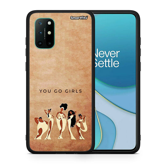 Θήκη OnePlus 8T You Go Girl από τη Smartfits με σχέδιο στο πίσω μέρος και μαύρο περίβλημα | OnePlus 8T You Go Girl case with colorful back and black bezels