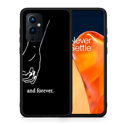 Θήκη Αγίου Βαλεντίνου OnePlus 9 Always & Forever 2 από τη Smartfits με σχέδιο στο πίσω μέρος και μαύρο περίβλημα | OnePlus 9 Always & Forever 2 case with colorful back and black bezels