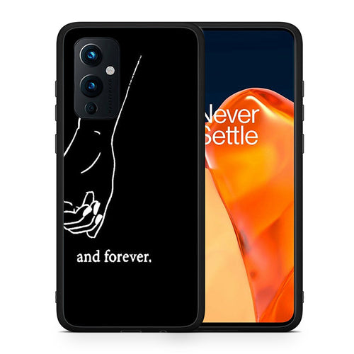 Θήκη Αγίου Βαλεντίνου OnePlus 9 Always & Forever 2 από τη Smartfits με σχέδιο στο πίσω μέρος και μαύρο περίβλημα | OnePlus 9 Always & Forever 2 case with colorful back and black bezels