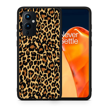 Θήκη OnePlus 9 Leopard Animal από τη Smartfits με σχέδιο στο πίσω μέρος και μαύρο περίβλημα | OnePlus 9 Leopard Animal case with colorful back and black bezels