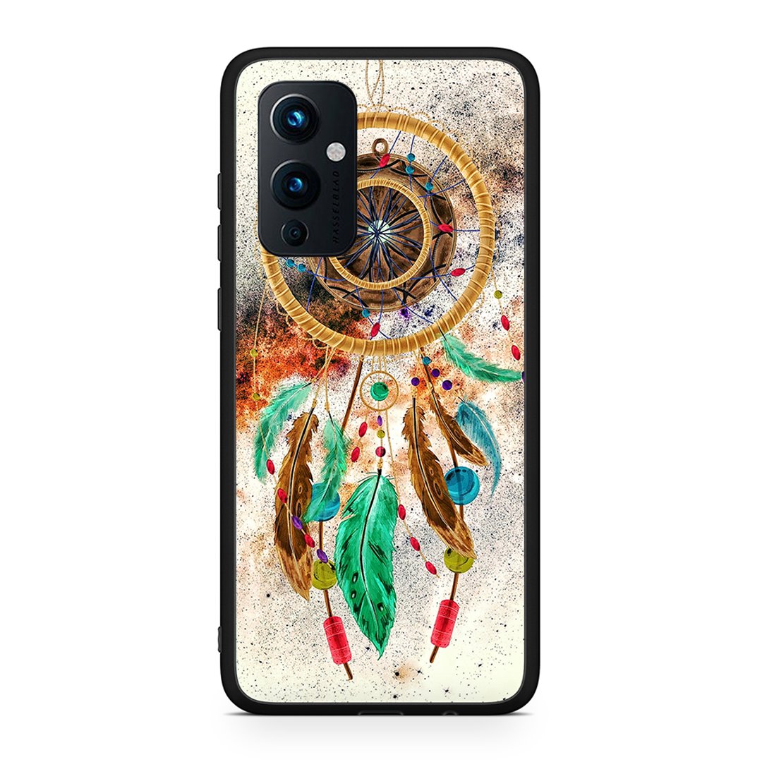 OnePlus 9 DreamCatcher Boho θήκη από τη Smartfits με σχέδιο στο πίσω μέρος και μαύρο περίβλημα | Smartphone case with colorful back and black bezels by Smartfits