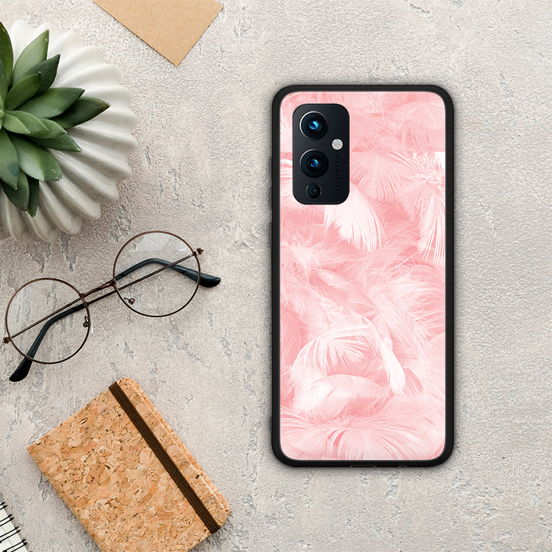 Boho Pink Feather - OnePlus 9 θήκη
