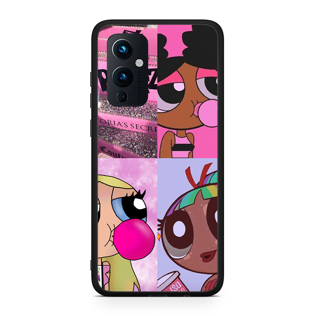 OnePlus 9 Bubble Girls Θήκη Αγίου Βαλεντίνου από τη Smartfits με σχέδιο στο πίσω μέρος και μαύρο περίβλημα | Smartphone case with colorful back and black bezels by Smartfits
