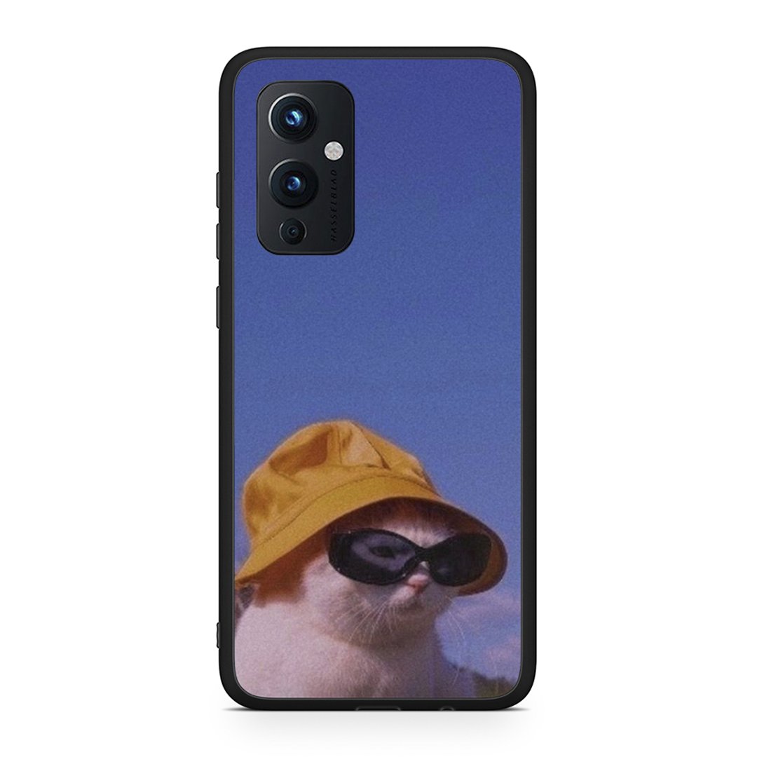 OnePlus 9 Cat Diva θήκη από τη Smartfits με σχέδιο στο πίσω μέρος και μαύρο περίβλημα | Smartphone case with colorful back and black bezels by Smartfits