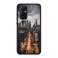 Thumbnail for OnePlus 9 City Lights θήκη από τη Smartfits με σχέδιο στο πίσω μέρος και μαύρο περίβλημα | Smartphone case with colorful back and black bezels by Smartfits