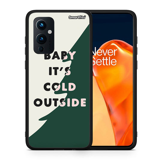Θήκη OnePlus 9 Cold Outside από τη Smartfits με σχέδιο στο πίσω μέρος και μαύρο περίβλημα | OnePlus 9 Cold Outside case with colorful back and black bezels
