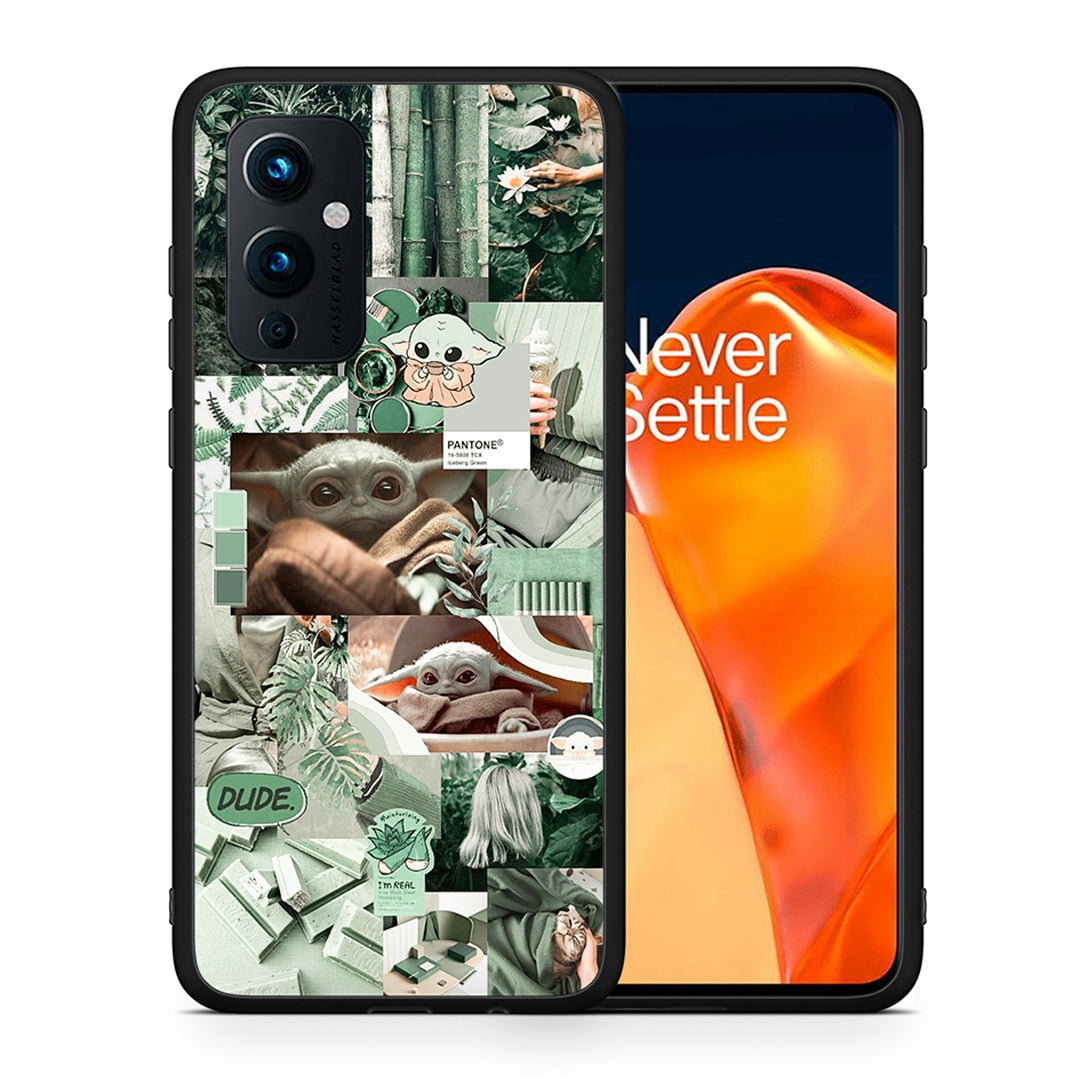 Θήκη Αγίου Βαλεντίνου OnePlus 9 Collage Dude από τη Smartfits με σχέδιο στο πίσω μέρος και μαύρο περίβλημα | OnePlus 9 Collage Dude case with colorful back and black bezels