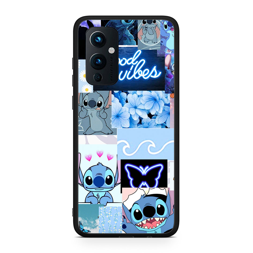 OnePlus 9 Collage Good Vibes Θήκη Αγίου Βαλεντίνου από τη Smartfits με σχέδιο στο πίσω μέρος και μαύρο περίβλημα | Smartphone case with colorful back and black bezels by Smartfits