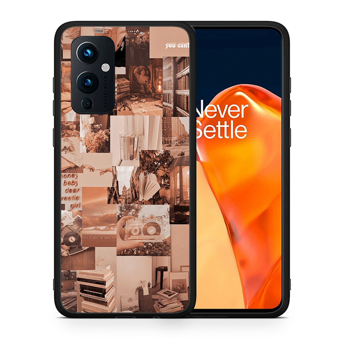 Θήκη Αγίου Βαλεντίνου OnePlus 9 Collage You Can από τη Smartfits με σχέδιο στο πίσω μέρος και μαύρο περίβλημα | OnePlus 9 Collage You Can case with colorful back and black bezels