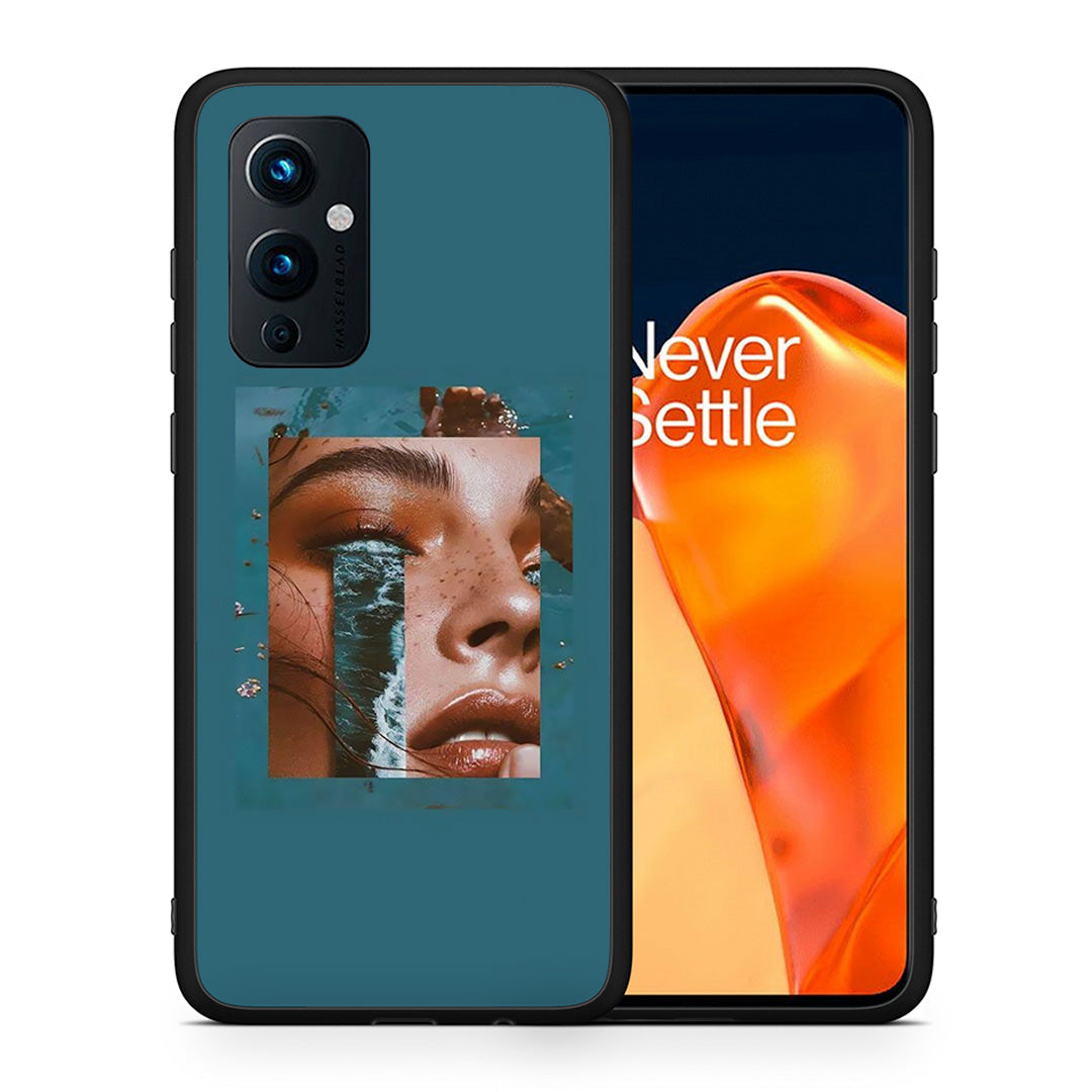 Θήκη OnePlus 9 Cry An Ocean από τη Smartfits με σχέδιο στο πίσω μέρος και μαύρο περίβλημα | OnePlus 9 Cry An Ocean case with colorful back and black bezels