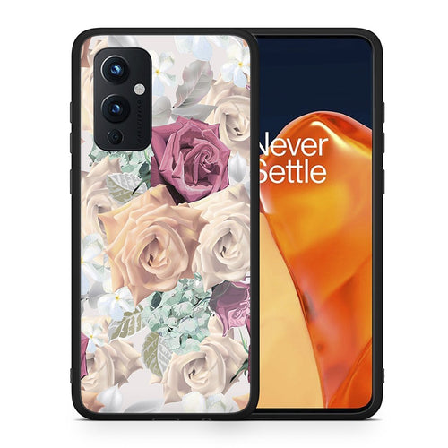 Θήκη OnePlus 9 Bouquet Floral από τη Smartfits με σχέδιο στο πίσω μέρος και μαύρο περίβλημα | OnePlus 9 Bouquet Floral case with colorful back and black bezels