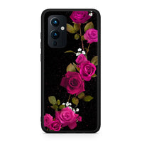 Thumbnail for OnePlus 9 Red Roses Flower θήκη από τη Smartfits με σχέδιο στο πίσω μέρος και μαύρο περίβλημα | Smartphone case with colorful back and black bezels by Smartfits